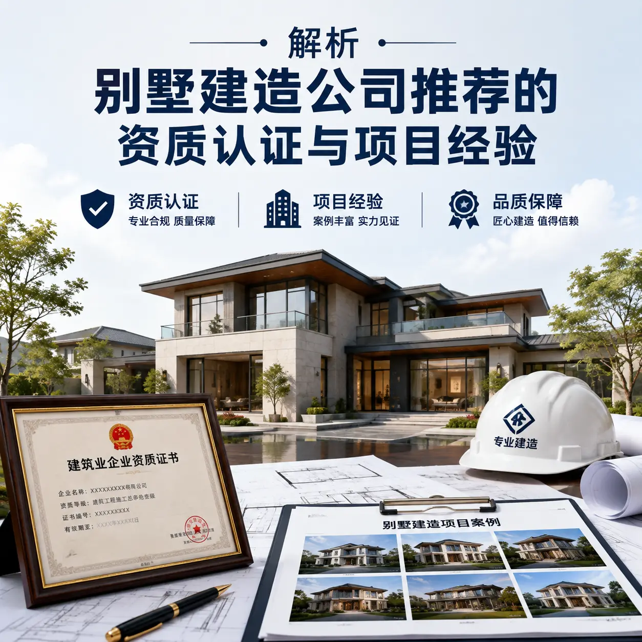 解析 务川 别墅建造公司推荐的资质认证与项目经验